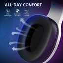 AOC Wireless Gaming Headset Compatible with ps5/4, PC, USB-C & Bluetooth 5.4 & 2.4GHz Gaming Headphones with Noise Canceling Mic, 7.1 Virtual Surround,20ms Latency, 45H, RGB- White