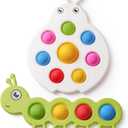 LiKee Fidget Popper Sensory Baby Toys for 10+ Months, Montessori Busy Toy for 1 2 3 Years Old Toddlers Push and Popping Bubbles Fine Motor Skill, Travel Toys for Kids Ages 1-3 Stress Relief (2 Pieces)