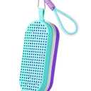 Swim Goggle Case For Swimming Goggles, Silicone Protective Cases with Drain Hole for Goggles (Purple and Blue)