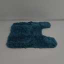 MIULEE Microfiber Toilet Bath Mat U-Shaped Contour Shaggy Bathroom Rugs Non Slip Extra Thick Soft Bath Rug Absorbent Water for Bathroom Commode Machine Washable(20x20 Inch, Teal)