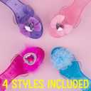 4-Pack Premium Princess Shoes Set - 1.75" Heel Slip On Princess Dress Up Shoes for Little Girls, Durable Pairs of Slip-On Sandal Heels for Kids - Fits Toddler Size 7-10 Multi