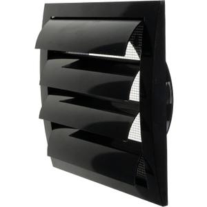 Repa Market ABS Plastic Black 6 Inch Dryer Vent Cover Outside, 6 Inch Exhaust Vent Cover with Flaps and Insect Screen for Walls or Ducting, Outside Vent Covers for House, Kitchen, Exterior Wall Vent