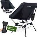 Lightweight Camping Chair, Portable Folding Chair for Camp, Backpacking, Beach, Hiking, Outdoors, Picnics, Black