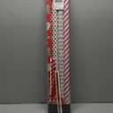 LaRibbons Reversible Christmas Wrapping Paper Set, Gingerbread Man/Green and Red Diagonal Striped Pattern for Season Party， with 2 Trimming & 3 Gift Tags, 30 Inch X 10 Feet (4Rolls, 100 sq.ft.ttl.)