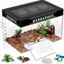 GOZILLA Adjustable Turtle Basking Platform, 11.8x7.9x7.9''Acrylic Turtle Topper & Dock, Hanging Platform Enclosure Warm Room for Turtles, Small Reptiles.(Large)