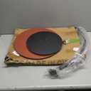 Hsingchi Modern Small C Shaped Side Table, Round Bedside Sofa end Table,TV Tray Table for Eating, Simple Night Stand, Narrow Side Table for Living Room, Bedroom, Office