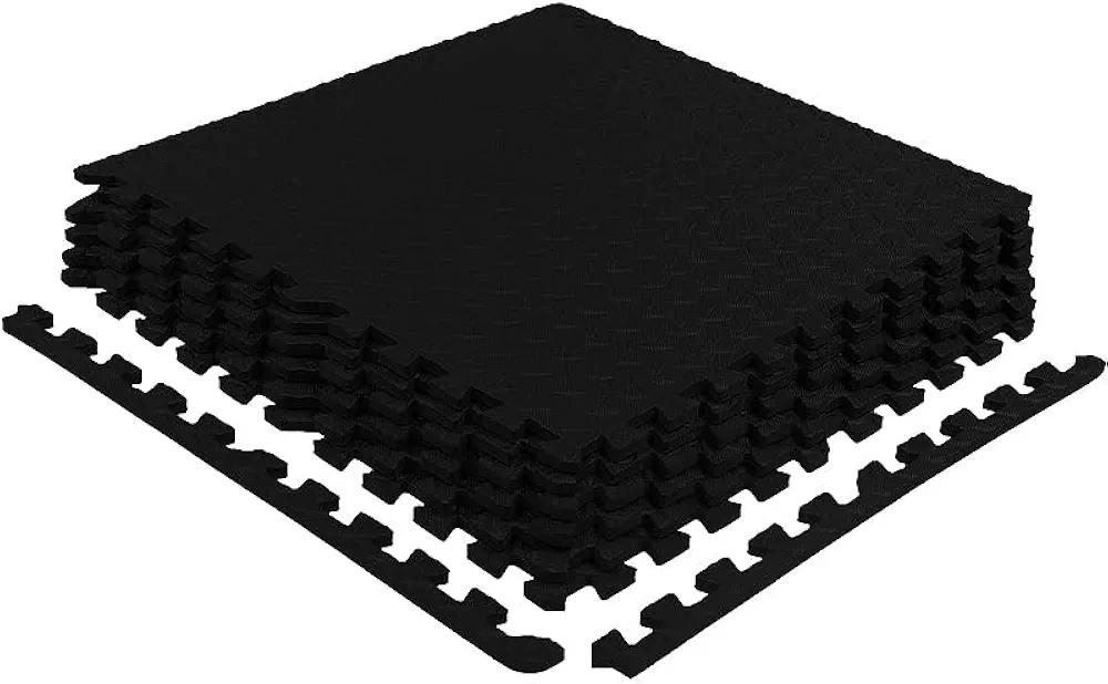 GWT Puzzle Exercise Mat, EVA Foam Interlocking Floor Tiles for Home Gym, Workout Equipment, treadmill, Protective Flooring, Fit Tile 24 SQ FT (6 Pcs)