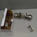 BESTTEN Keyed Entry Door Knob with Lock, Interior and Exterior Door Lock, Standard Ball, Satin Nickel