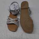 SM New York Silver Sandals, Size 2
