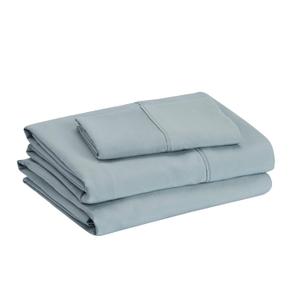 Amazon Basics Lightweight Super Soft Easy Care Microfiber 3-Piece Bed Sheet Set with 14-Inch Deep Pockets, Twin XL, Spa Blue, Solid