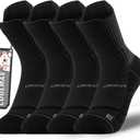 Rahhint Coolmax Compression Boys Youth Running Basketball Socks 4 Pairs Cushion Quarter Anti-Blister Athletic Socks size: M (5-8 years)
