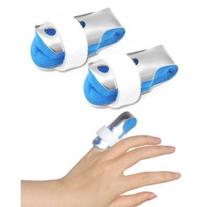 Pinky Finger Splint Kids, 2PCS Trigger Finger Splint for thumb Arthritis Broken Fingers Knuckle Immobilizationm, Finger Braces Joint Stabilizer (Blue All small size)