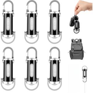 Portable Rechargeable Bright Keychain Flashlight, Mini Keychain Flashlight with 7 Light Modes, Set with Type-C Port, for Outdoor Emergency, Camping, Hiking, Home Use (6pcs)