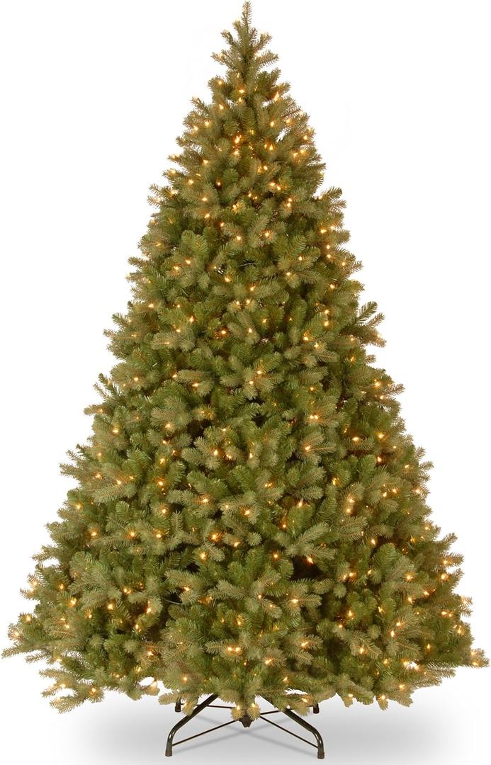 National Tree Company 10 ft Pre-Lit Downswept Douglas Fir Artificial Christmas Tree, 1,000 Clear Lights, 3,933 Tips, Includes Stand, Green