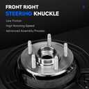 Rear Left Side Steering Knuckle & Wheel Bearing Hub Assembly Compatible with Ford Explorer 2002-2005, fit for Mercury Mountaineer 2002-2005, Replace for 698-013 LK001 1L2Z2C029AB, Driver Side