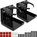 2 x 2PCS Boat Cup Holder for Car, Truck, Rv, Van, Kayak, ATV & Paddle Board | Adjustable Folding Design Fits Mugs & Water Bottles 2.36-3.94 Inch