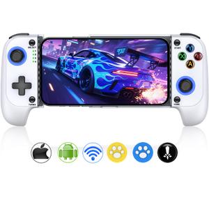 Mobile Game Controllers for iPhone/Android, Hall Effect Phone Controllers Support Phone Case,Game Controllers for Xbox,for PlayStation,Cloud/Steam Gaming (White)
