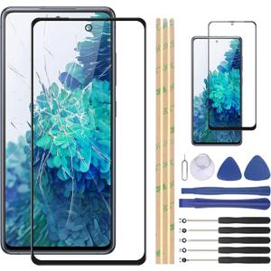 Front Glass Replacement for Samsung Galaxy S20 FE/S20 FE 5G/S20 FE 2022 Front Glass Outer Lens Panel with Tools (No LCD Screen)