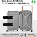 mixi Large Capacity Expandable Carry On Luggage Airline Approved 20'' Lightweight Luggage Wide Handle PC Hardshell Suitcases with Spinner Wheels & TSA Lock, Smoke White