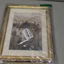 VIYYIEA Gold Framed Canvas Wall Art, European Towns Landscapes Art, Living Room Hallway Bedroom Library Rustic Retro Neutral Decor, Vintage Antique Country Town Picture Paintings,11x14 Inch