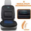 Sojoy Truck Seat Cushion with Firm Lumbar Support,Gel Seat Pad with Upper Lower Back Support Pillow for Office,Car,Truck, Pain Relief Coccyx Seat Cushion