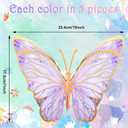 PerKoop 10 Pcs Large Butterfly Centerpieces for Tables Butterfly Party Decorations 3D Paper Table Toppers Centerpieces Wall Decor for Birthday Baby Shower Wedding Party Supplies (Pink, Purple)