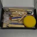 Pottery Sculpting Tools 32PCS Ceramic Clay Carving Tools Set for Crafts Polymer Clay Club,Dotting,Modeling,Shaping Trimming,Hobbyists,Artists