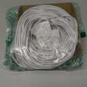 Ercielook Ethernet Cable 200 ft High Speed, Cat 6 Flat Internet Cable with rj45 connectors, Long LAN Cable with Clips & Straps - White 60 M