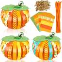 80UncleKimby 35Pcs Fall Pumpkin Crafts Kit for Kids - Halloween Thanksgiving DIY Paper Strip Art for Autumn Holiday School Classroom Activities Party Decor