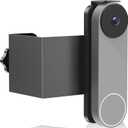 Anti-Theft Mount Compatible with Google Nest Doorbell (Battery), No Drill Adjustable Mounting Bracket Holder Accessories for Apartment Rentals, Enhanced Protection Doorbell Mount Bracket