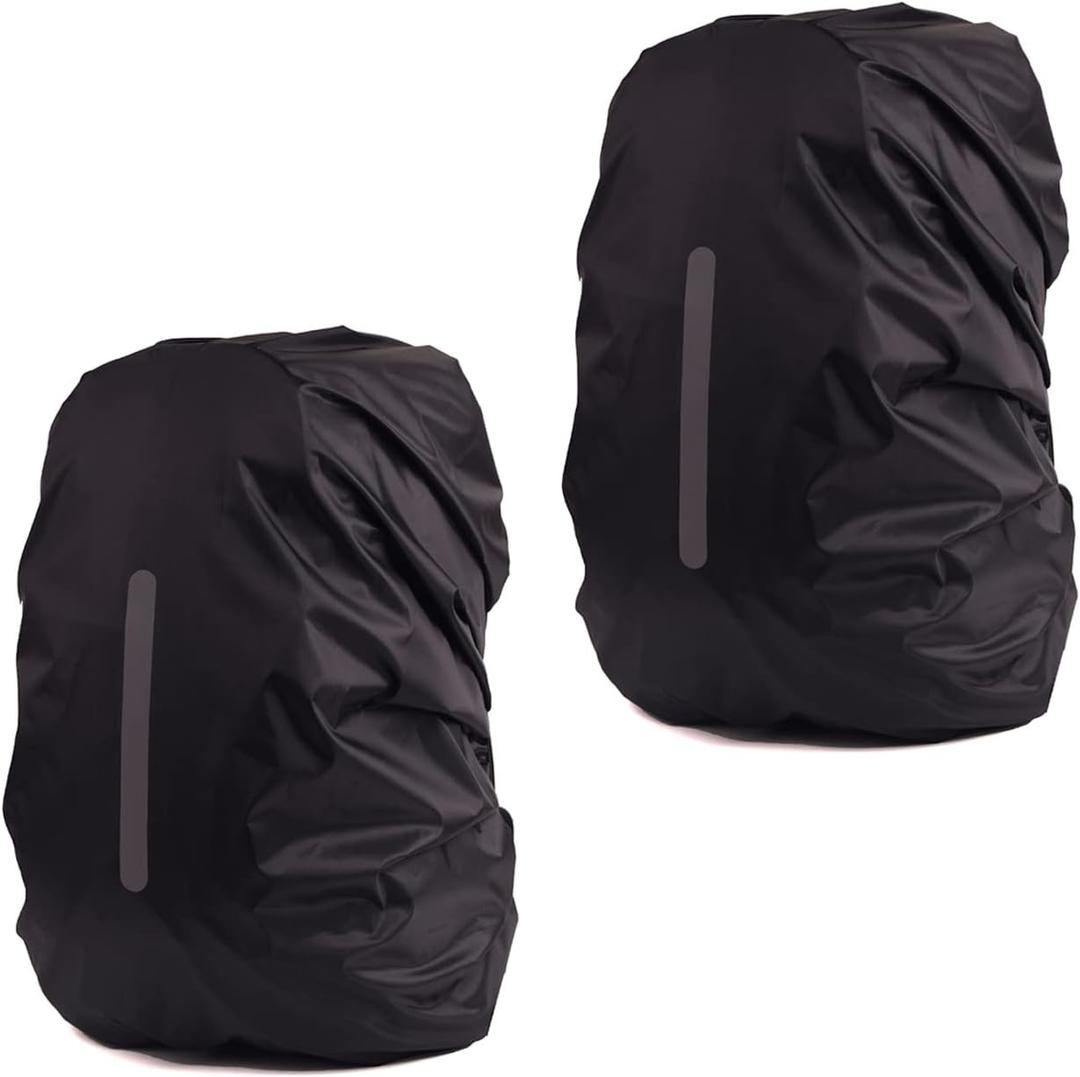 2 Pack Waterproof Rain Cover for Backpack,Backpack Rain Cover with Reflective Strip,Rucksack Rain Cover for Bicycling/Hiking/Anti-Dust/Anti-Theft/Camping/Traveling/Outdoor Activities