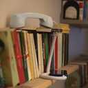 Retro Phone Handset, Vintage Style Landline Handle Receiver with Answer Button, Wired Type-C Adapter for Cell Phones - Compatible with Mobile Calls, Video Conferences & Meetings (Black)