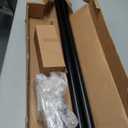 Ivilon Drapery Treatment Window Curtain Rod - Square Design 1 1/8 Rod. 72 to 144 Inch. Black