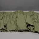 Wrap Around Dust Ruffle Bed Skirt - Sage Green - for Full Size Beds with 12 Inch Drop - Elastic Strap - Adjustable Pleated Bedskirt with Brushed Fabric and Wrinkle Free - for Women, Men, Kids & Teens