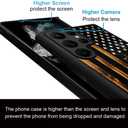 DJSOK Case for Samsung Galaxy S22 Ultra,Luxury Pattern Design Shockproof Rugged Cover,Cases for Man Woman-Classic Wood Grain Old Flag