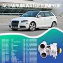 Aluminum Water Pump Kit Compatible with Audi A3 A4 A5 A6 Q3 Q5 TT A4 Allroad & VW Passat Jetta Golf CC T-iguan GTI Eos Beetle 2.0T TSI EngineOE 1312460 06H121026DR 06H121026AF 06J121026R Set of 9