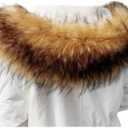Faux Fur Collar Scarf Hood Collar Shawl Stole Neck Warmer for Winter Coat