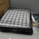 DIY Modular Cat Enclosure 3x3x2 Grid | Extra Large Indoor Cat Playpen | Foldable Black Wire Metal Cat Cage with Multi-Level Shelves | Approx. (43.7" x 29.5" x 43.3")
