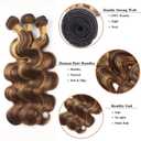 P427 Human Hair Bundles Honey Blonde Body Wave Bundle 20 22 24 Inch Highlight Human Hair 3 Bundles Peruvian Virgin Soft Hair Extensions