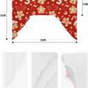 5 x Chic D Christmas Gingerbread Man Swag Valance Curtains for Kitchen, Candy Cane Curtain Valances Rod Pocket Window Curtain, Thermal Insulated Washable Swag Kitchen Curtains 56"x36"
