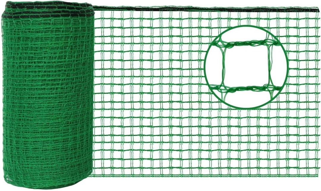 Plastic Mesh Fencing 4FT x 100FT, Garden Bird Netting & Deer Fence, Temporary Animal Barrier for Deer Pets Rabbits Chickens Wildlife, Green Protective Netting for Plants Fruit Vegetables