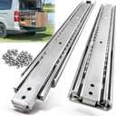 Thickened 200Lbs Heavy Duty Drawer Slides 1 Pair 22 Full Extension Ball Bearing Sliding Rails Kitchen Cabinet RV Runners Shelf Tool Box Tracks Glides (1/2" Thick, 22" L)