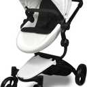 Anivia Luxury Baby Doll Stroller for 18" & 20" Girl Dolls - Doll Stroller with Folding Canopy, Mute Wheels and 2 Storage Baskets, Easy to Assemble