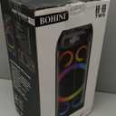 Bluetooth Speaker, 160W Peak Powerful Loud Stereo Sound Deep Bass Wireless Boombox Portable Large Party Speakers with Subwoofer TWS Pairing Dynamic LED Light for Outdoor Camping Backyard Events (Black)