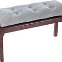 Bench Cushion, Non-Slip Tufted Bench Cushions for Swing, Shoe Storage, Window Seat (36"x14", Grey)