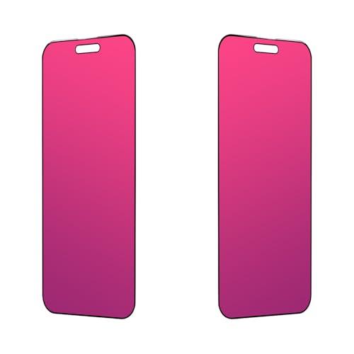 EGKimBa Privacy Screen Protector for iPhone 16 Pro Max, 6.9 inch Gradient Colorful Anti-Spy Anti-Blue Light HD Easy Installation Tempered Glass (1Pack)