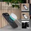 Misea Magnetic for iPhone 17 Air Case Compatible with MagSafe [Military Grade Drop Protection] Full Camera Lens Protector Translucent Matte Phone Case for Women Girls 6.5 inch, Black