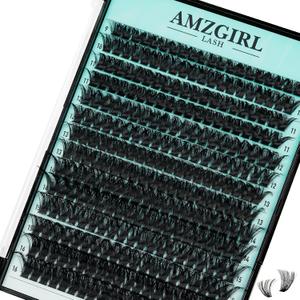 Lash Clusters Wispy 280PCS Eyelash Clusters 80D Lashes Clusters 9-16mm Cluster Eyelash Extensions Individual Lashes Soft Eyelashes Clusters with Thin Band False Eyelashes at Home(80D,D-Mix9-16mm)