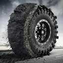 4PCS 1.9" RC Mud Terrain Tires Super Grip RC Crawler Tyre 118mm with Foam Insert Fit for 1/10 RC Crawler Car TRX4 Axial SCX10 SCX10 II RC4WD D90 D110 TF2 Tamiya CC01