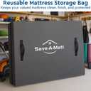 SaveAMatt Mattress Bags for Moving and Storage, Mattress Protector Cover with 4 Heavy-Duty Handles & Strong Zipper, Extra Thick Reusable Mattress Moving Supplies, King Size, Gray